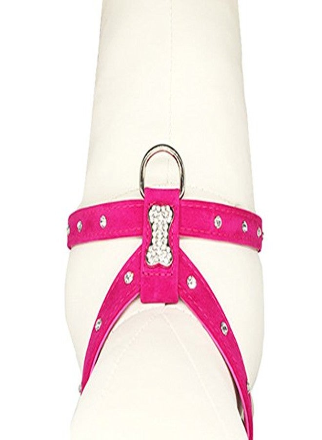 Nema NM Nema Bling Rhinestone Leather Puppy Collar Harness for Chihuahua Teacup -Pink - Medium - Image 4